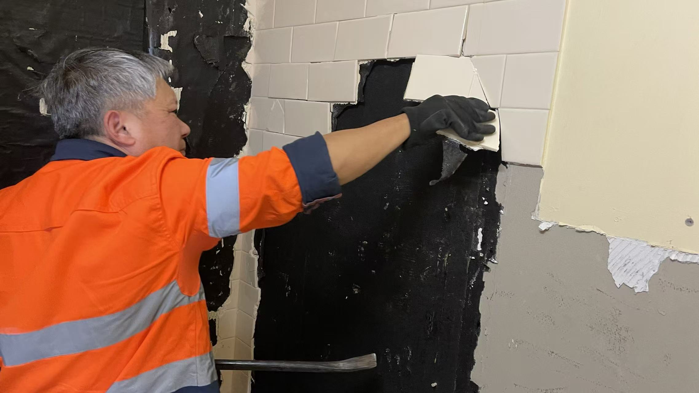 Tiles fitted by hand
